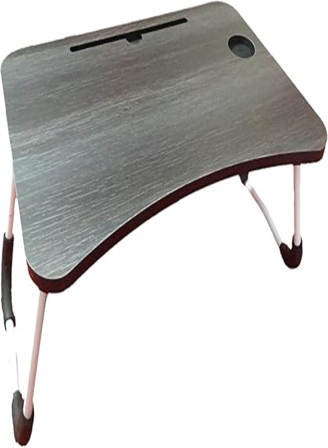 Rayan Portable Multi Use Folding Laptop Table Work For Home Gray Black